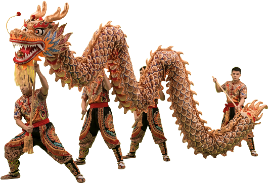 dragón chino baila